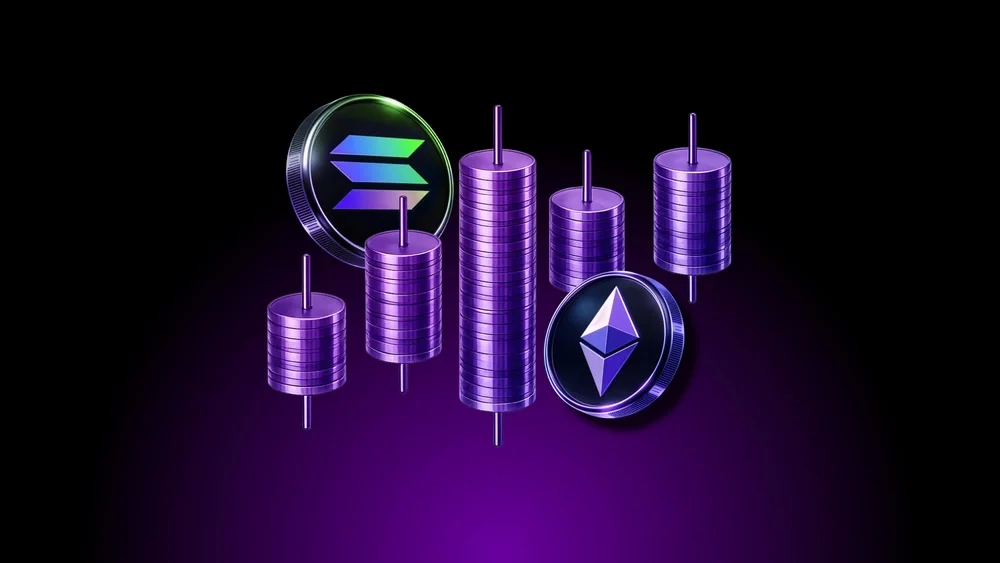 Ilustrasi platform Pluang - investasi kripto, saham, dan emas